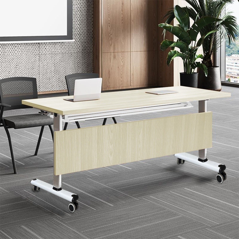 GlobalHouse (1/2)SMITH โต๊ะประชุม รุ่น Daniel -02ขนาด 50X140X75ซม. สีขาวเมเปิล สินค้าของแท้คุณภาพดี