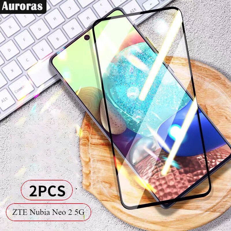 (2 ชิ้น) ZTE Nubia Neo 2 5G หน้าจอกระจกนิรภัยป้องกันกระจกโค้งสําหรับ ZTE Nubia Neo 2 5G ฟิล์มป้องกันฟิล์มแก้วกรณี