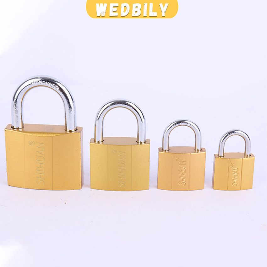 กุญแจล็อค มินิ แม่กุญแจทองแดงเทียม ใช้สำหรับล็อกประตู ตู้  Key lock