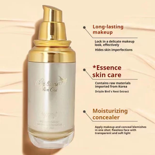 Feotznw Birds Nest Liquid Foundation Long-lasting Waterproof Sweatproof Physical Sun Protection Face แต่งหน้ารองพื้นกันน้ํา