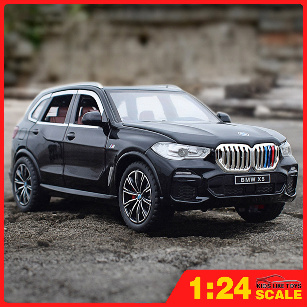 Klt 1:24 BMW X5 SUV โลหะของเล่นรถDiecastรถสําหรับชายเด็กจําลองเสียงLight Effectของขวัญงานอดิเรกคอลเลกชัน