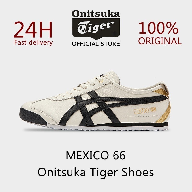 [ORIGIANL]ONITSUKA Tiger-mexico 66 รองเท้าหนังแท้รองเท้ากีฬาสําหรับผู้ชายและผู้หญิง