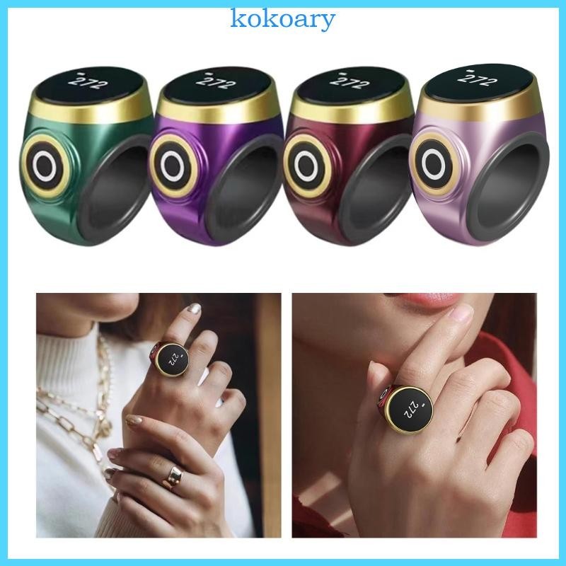 Kok เครื่องนับนิ้วที่สะดวก เครื่องนับดิจิตอลมีสไตล์สําหรับเวลาสวดมนต์