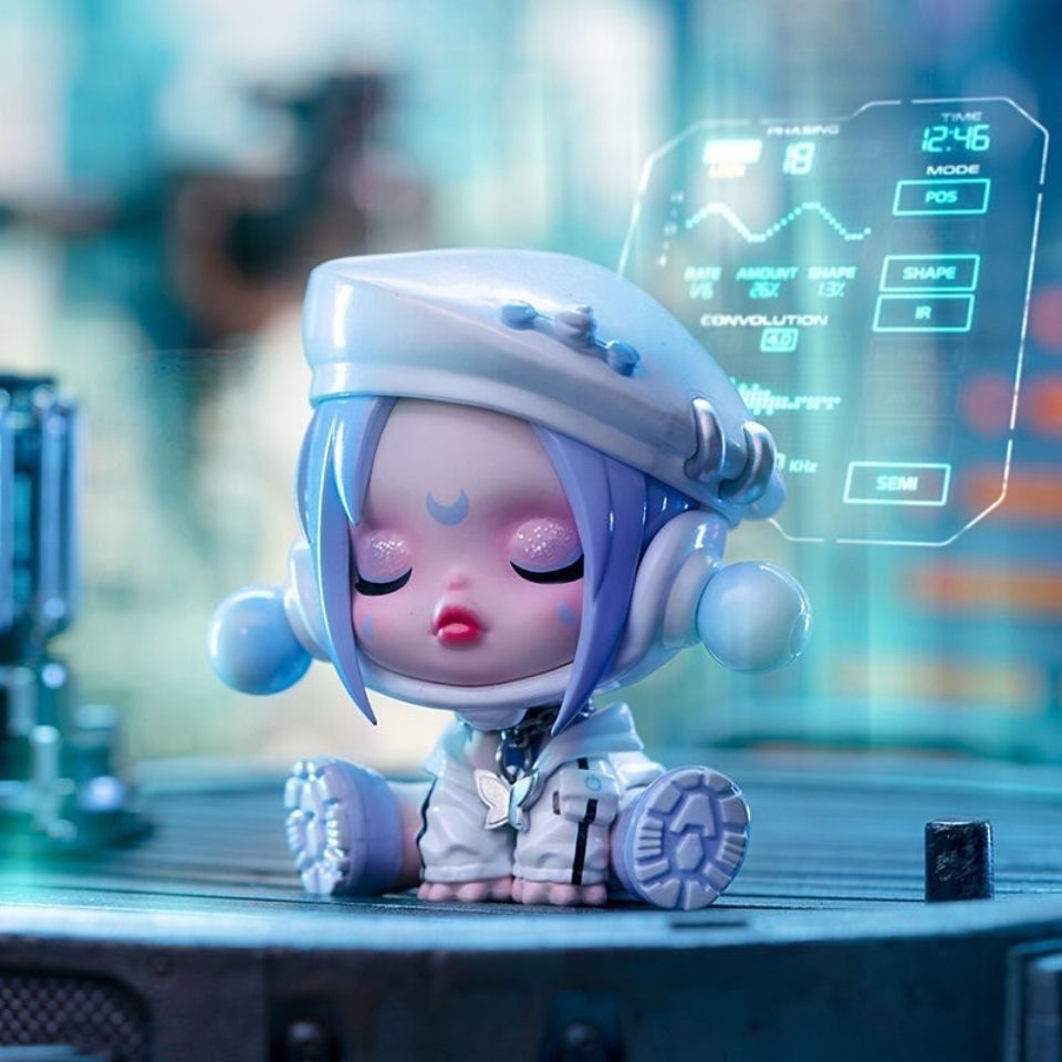 POPMART SKULLPANDA Night City Series Mystery Box Figure-Made ของเล่นอินเทรนด์สาวของขวัญตกแต่ง Cute Bubble Mart DNPZ