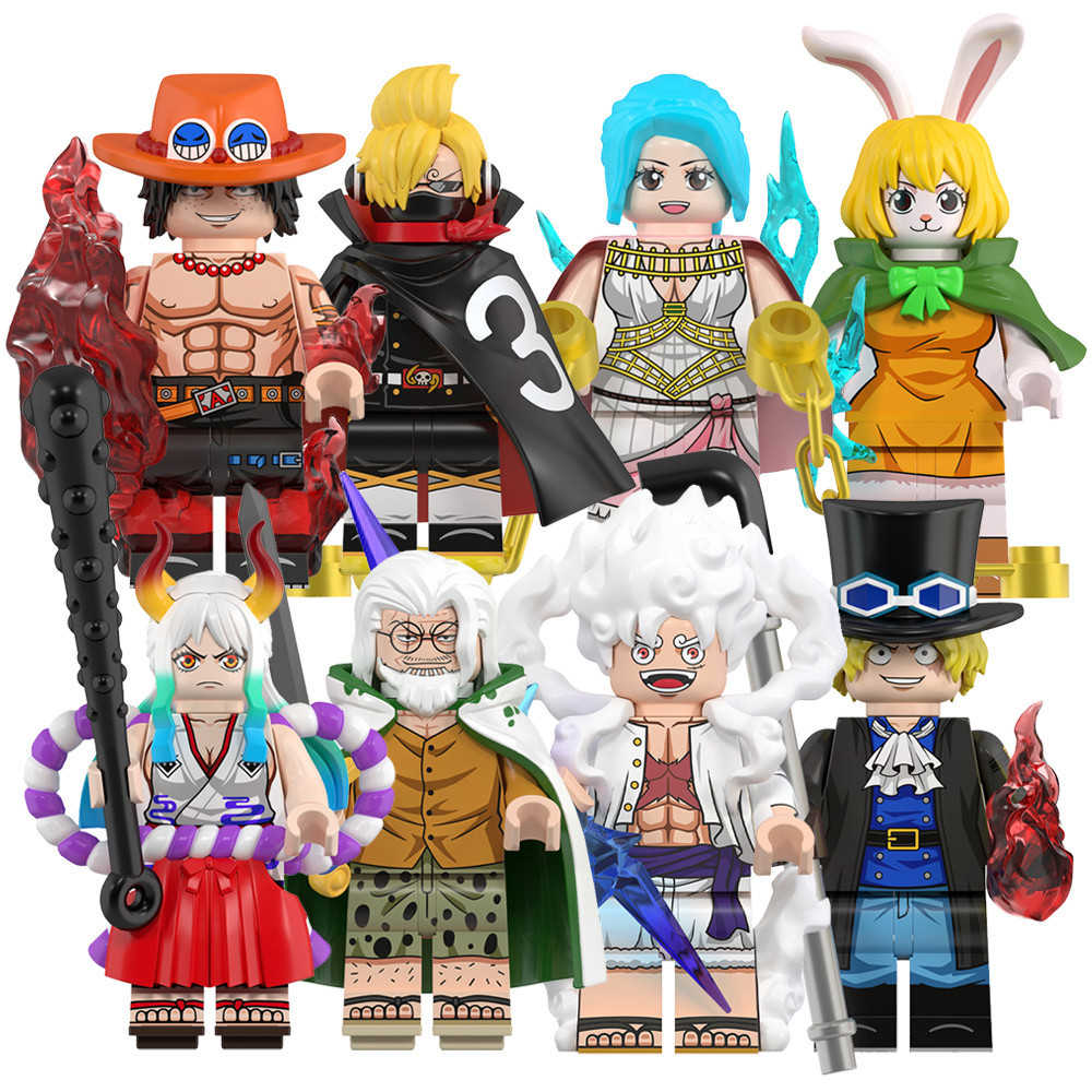 Amine Nika Luffy Ace Yamato Sabo Vivi Sanji Mini Building Block ตัวเลขของเล่นเด็ก WM6189