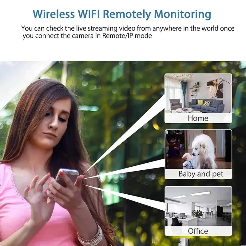 1080p กล้องซ่อน Super Mini กล้องวงจรปิดไร้สาย 140 องศามุมกว้าง WIFI IP กล้อง Motion Detection กล้องวงจรปิดความปลอดภัยกล้อง