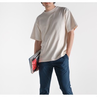 era-won เสื้อ T-Shirt Oversize Screen สี Beige ไม่มีลาย