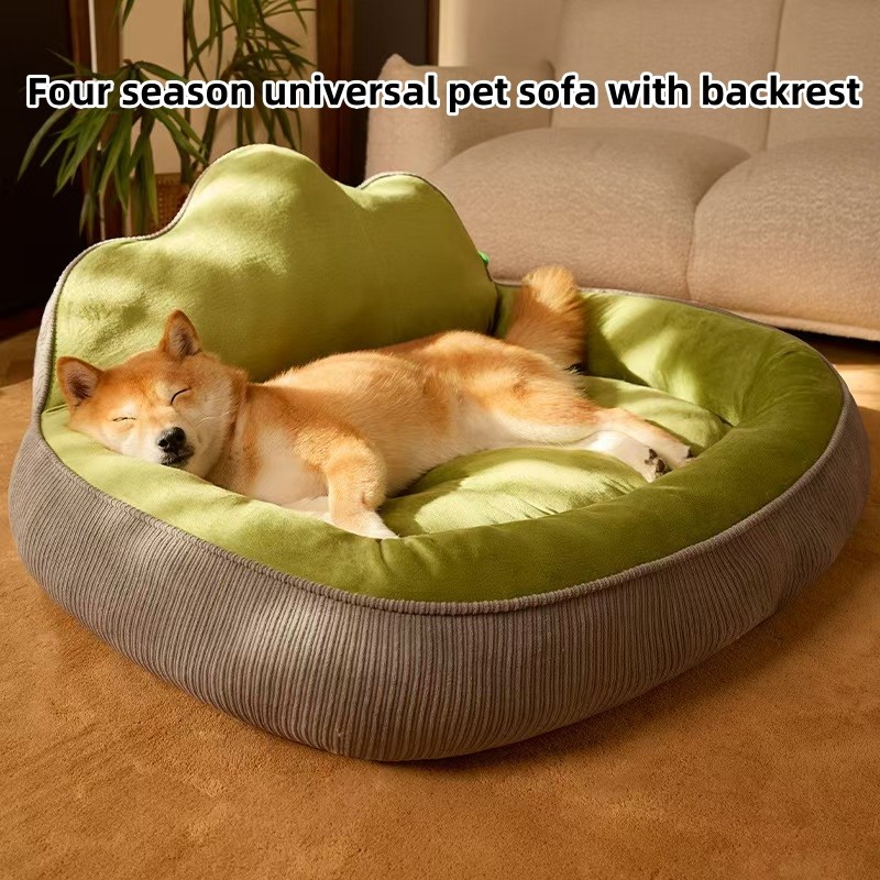 Dog Bed Mat Cat Bed Dog Bed Washable Sleeping Warm Soft Pet Mat Puppy for dog With backrest huAY