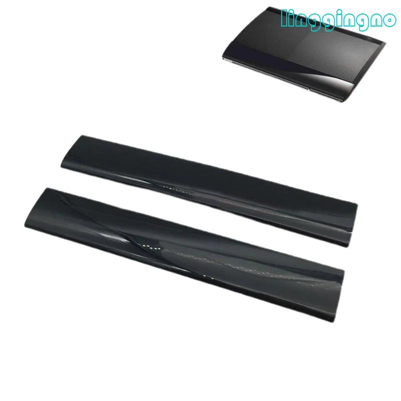 Rr สําหรับ PS3 SLIM 4000 คอนโซลอะไหล่ซ่อมสีดําสําหรับเปลือกด้านหน้าสําหรับกรณีซ้ายขวา Faceplate แผง