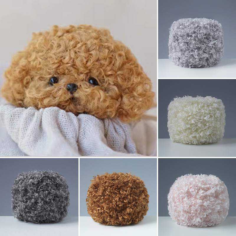 50g Hand-nitting Curly Teddy วงกลมเส้นด้ายสําหรับเสื้อกันหนาวแจ็คเก็ตผ้าพันคอหมวก Loop ขนสัตว์เส้นด้าย Diy ตุ๊กตาตุ๊กตาเย็บปักถักร้อยถักวัสดุ