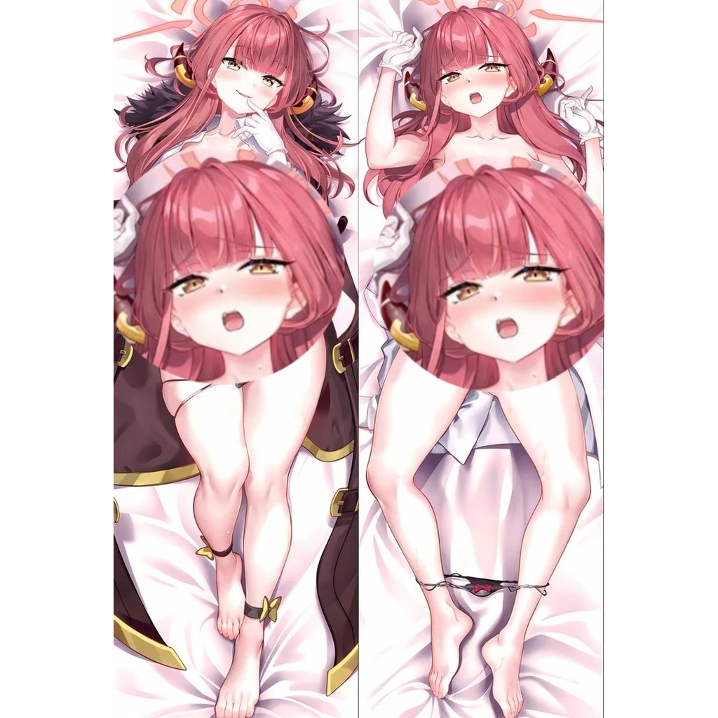 หมอนกอด Dakimakura ออกแบบจากตัวละคร Rikuhachima Aru ในเกม Mahjong Soul และ Blue Archive