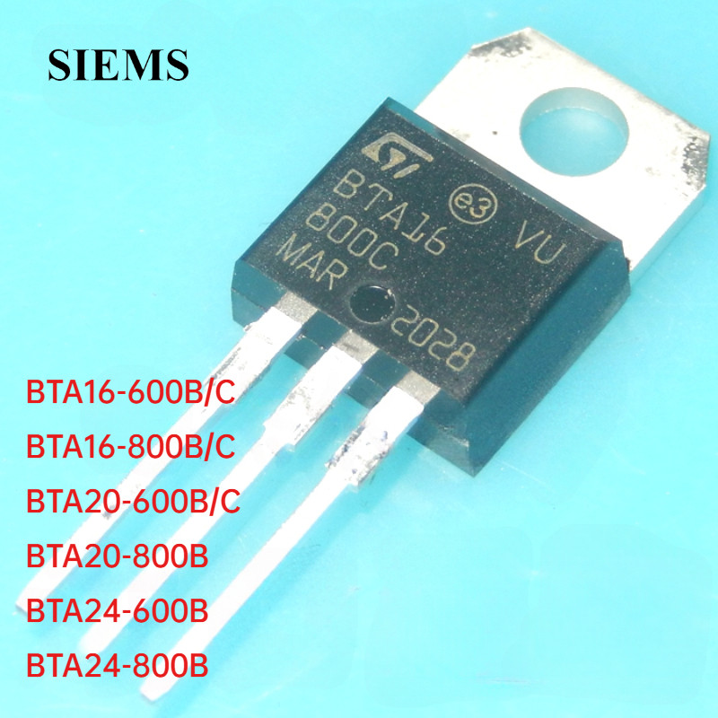 5 ชิ้น Original BTA16/BTA20/BTA24 Series Bidirectional TRIAC BTA16-600B BTA16-800C 600B 600C 800B 800C TO-220 แพคเกจใหม่