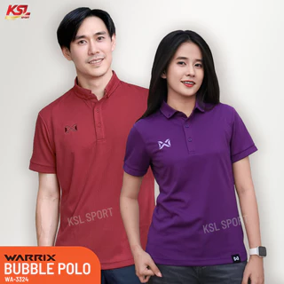 Warrix เสื้อโปโลวาริกซ์ แขนสั้น ผ้าไมโครโพลีเอสเตอร์ รหัส WA-3324 กรมท่า/เขียว/เทา/เหลือง/ฟ้า/ม่วง