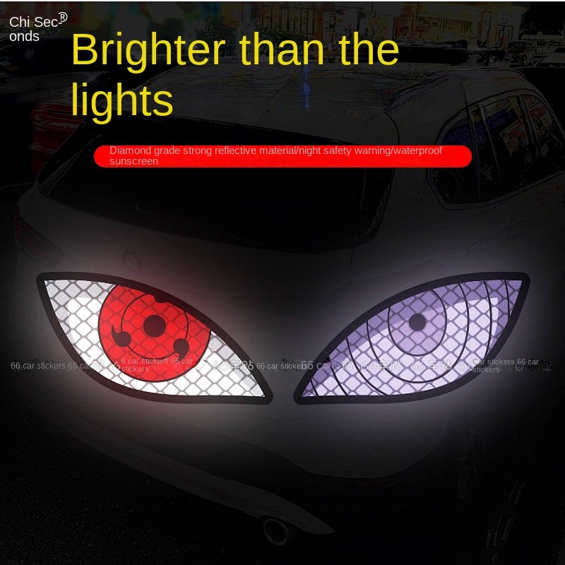 Demon Eyes Car Stickers Motorcycle Electric Helmet Special Decoration Calf Electric Motorcycle Creat