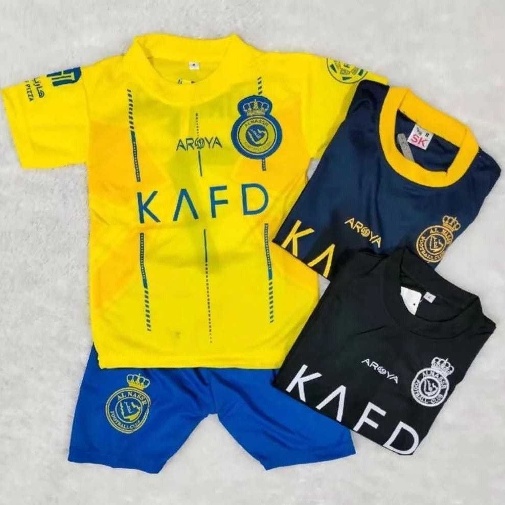 / ชุดเสื้อฟุตบอล RONALDO ใหม่ล่าสุด / AL NASR LEAGUE ARB JERSEY UNISEX ชุดเสื้อยืด
