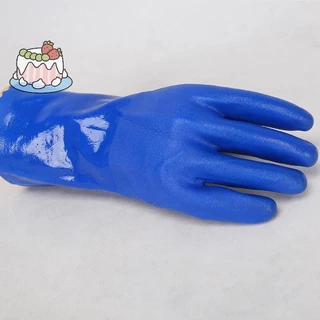 [เอสพี] พีวีซี ถุงมือยางอุตสาหกรรมกันลื่นหนาป้องกันการกัดกร่อนเคมีสวมทนถุงมือป้องกันแรงงานกันน้ํา .