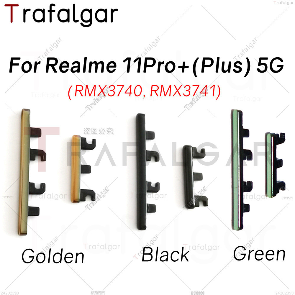 ปุ่มปรับระดับเสียงไฟสําหรับrealme 11 Pro + Plus 5Gสวิตช์เปิดปุ่มด้านข้างเปลี่ยนRMX3740 RMX3741