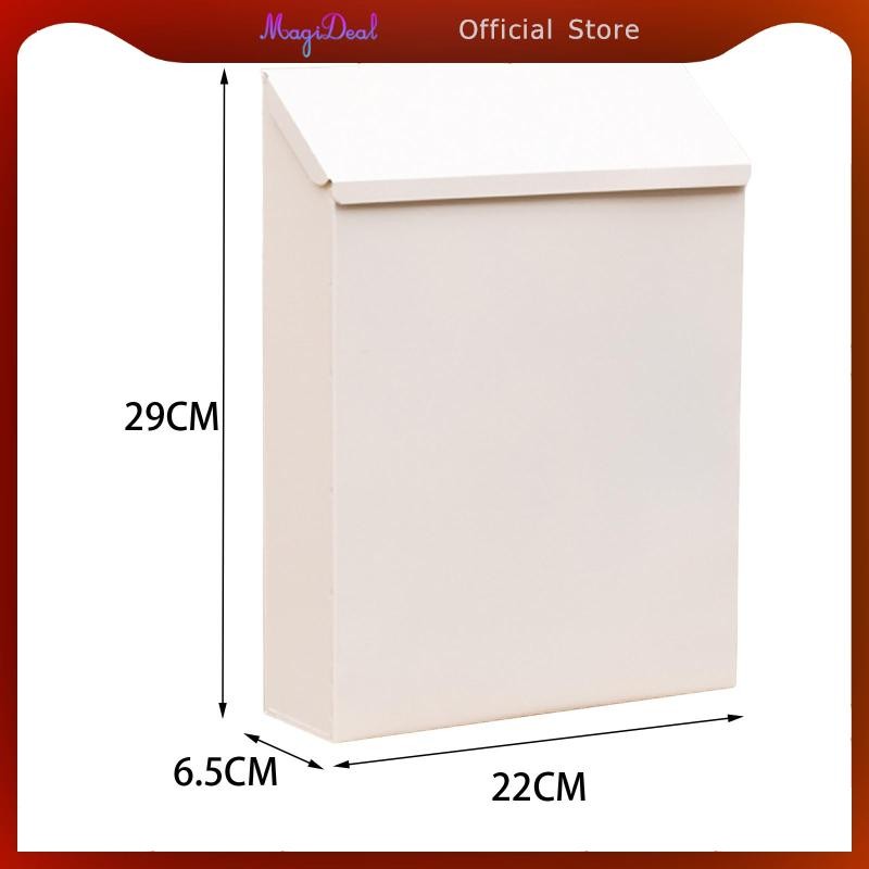 Magideal กล่องรับจดหมายติดผนัง Drop Box พร้อมล็อคโลหะ รูปที่ 4