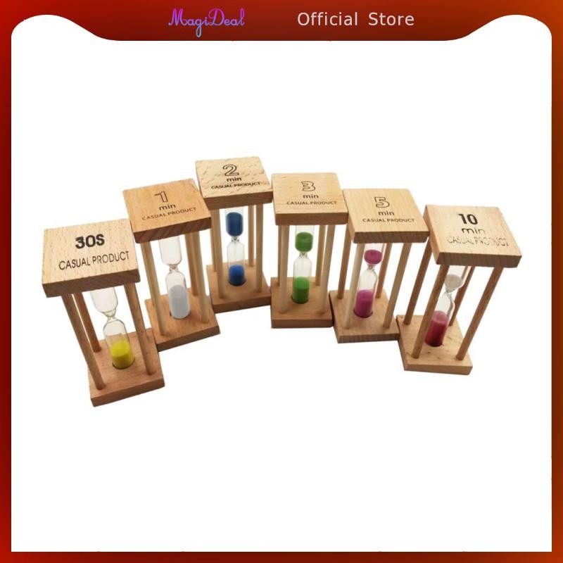 Magideal 6x Sand Timer Sandglass Timer นาฬิกาทราย 30S 1Min 120S 3Mins 5Min 10Mins สําหรับ