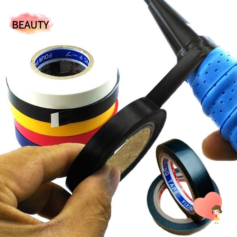 Beauty แถบเหงื่อเทปปิดผนึก,ไม้แบดมินตันหลากสี Overgrip End สติกเกอร์,สะดวก Anti-slip Handle เบ็ดตกปลาอุปกรณ์เสริม Sweatband Fixing Stripe