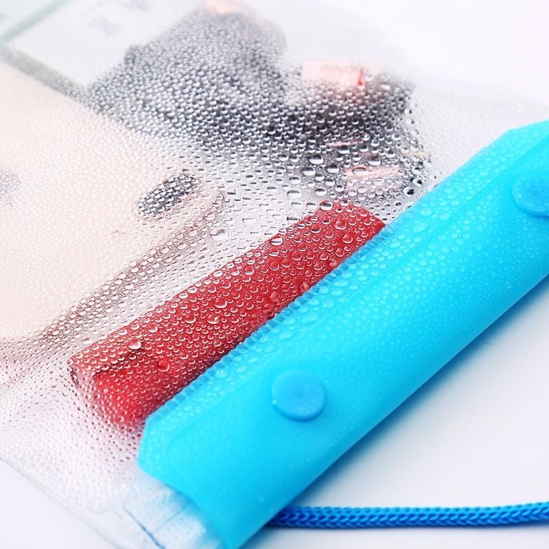 ซองกันน้ำ 17✖️28cm กระเป๋าใส่โทรศัพท์มือถือ  ถุงลมนิรภัยเป่าลมว่ายน้ําดําน้ําชายหาด - รูปที่ 6