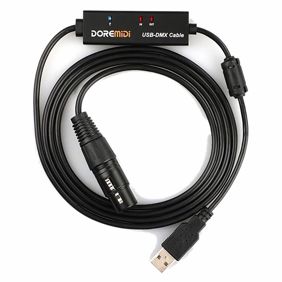 Doremidi สาย Usb เป็น Dmx/Rdm พร้อมตัวบ่งชี้แหวนแม่เหล็ก Shield Usb2 0 อะแดปเตอร์ความเร็วเต็ม
