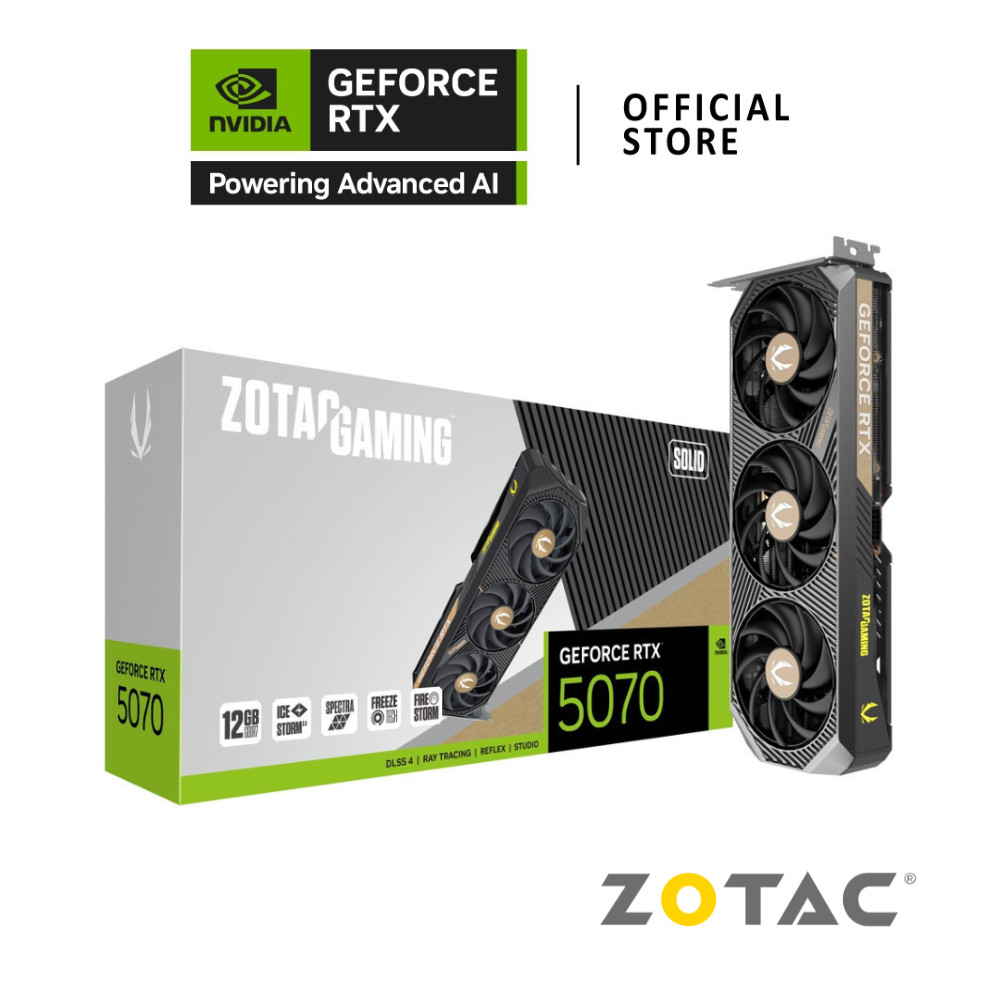 ZOTAC GAMING GeForce RTX 5070 SOLID การ์ดจอ