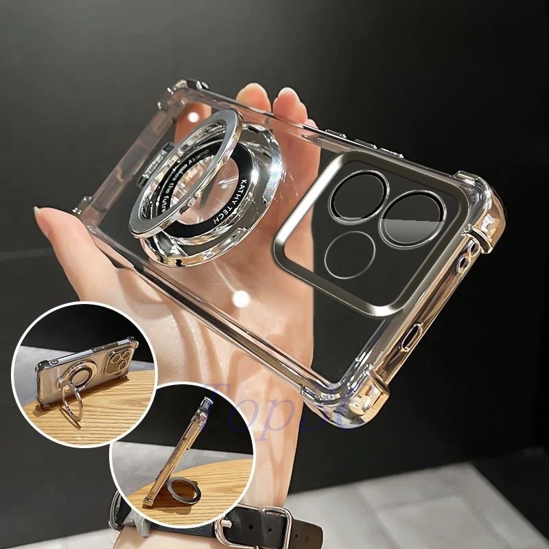 เคส OPPO A5 Pro 5G Bracket สไตล์ถุงลมนิรภัยป้องกันการตกเคสโทรศัพท์โปร่งใส CDSJ