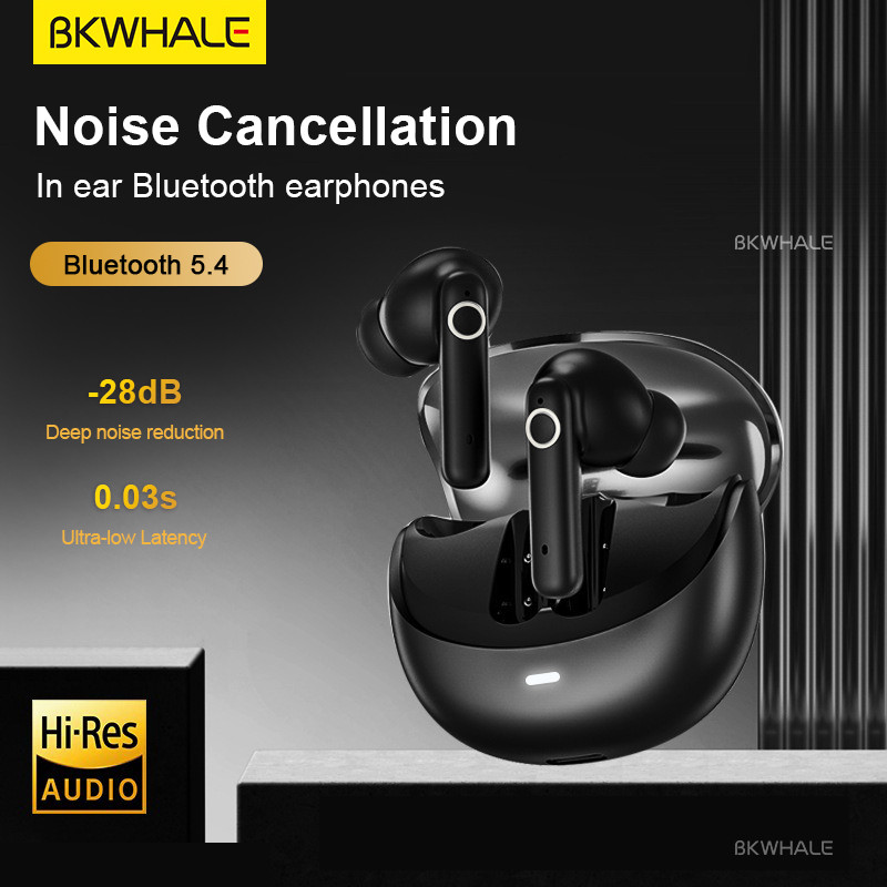 Bkwhale TWS หูฟังไร้สาย Bluetooth5.4 หูฟังชนิดใส่ในหู S670 Noise Cancelling กันน้ําไฮไฟสเตอริโอชุดหูฟังพร้อมไมโครโฟน