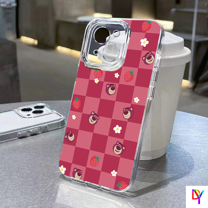 กระดานหมากรุก สตรอเบอร์รี่ Space Shell Apple 14/15/16Promax โปร่งใส Ipone13 เคสโทรศัพท์ 15 รวมทุกอย่