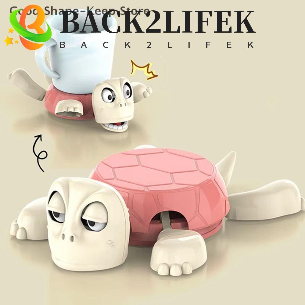 Back2lifek ถ้วยเต่า Pad Quirky ของเล่น, กดเต่าที่เกิดขึ้นมาได้ Panicked เต่า Coaster, ตลก Expression Diy ที่วางแก้วเครื่องประดับเต่าฐานถ้วยตกแต่งบ้าน