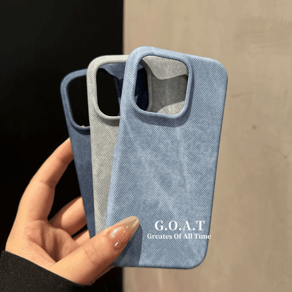 Goat Creative และ minimalist denim ปลอกสําหรับ iPhone 17 11 16 15 14 13 12 Pro max iPhone  16 plus 14 plus กรณีป้องกัน anti-drop ปกหลังกรณี ราคา ถูกที่สุด ดีลบีเคเค แกลเลอรีภาพที่ 9