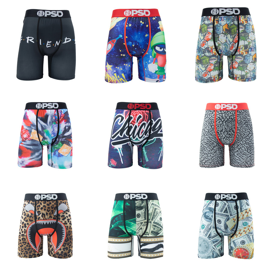 Ozpsd 1 ชิ้น Breathable พิมพ์กางเกงบุรุษ Plus ขนาด L-3XL ผู้ชายชุดชั้นในนักมวย