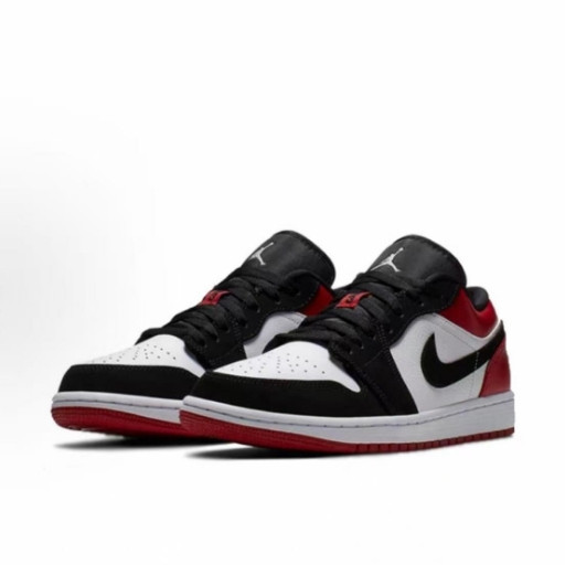 ( พร้อมส่งในไทย) Jordan Air Jordan 1 Low "Black Toe" ทรงเตี้ย รองเท้าผ้าใบ ยูนิเซ็กส์  รองเท้าบาสเกตบอลย้อนยุค