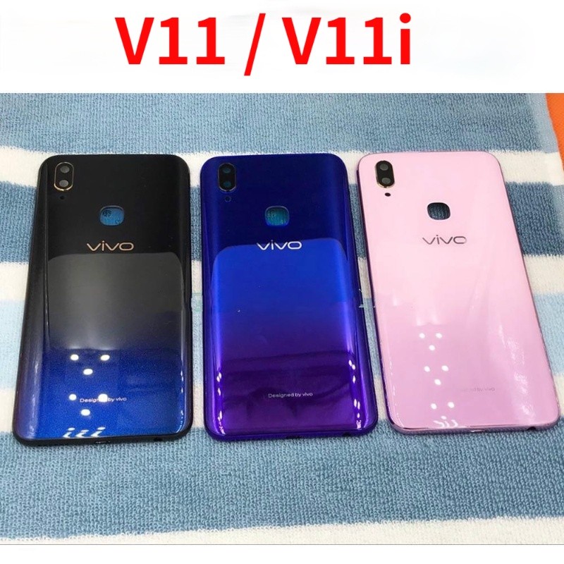 ฝาครอบแบตเตอรี่สําหรับ Vivo V11 Pro V11i กลับด้านหลังพร้อมปุ่มปรับระดับเสียงไฟอะไหล่โทรศัพท์ Par