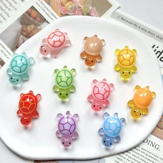 [100 ชิ้นพร้อมสต็อก] สไตล์ใหม่ 2.6 ซม.เต่าเรืองแสงเรซิ่นกระเป๋าลึกลับคู่สัมผัสเครื่องประดับของเล่นแกะกล่องแปลกใจลึกลับกล่องของขวัญเล็กๆส่องสว่างเครื่อ