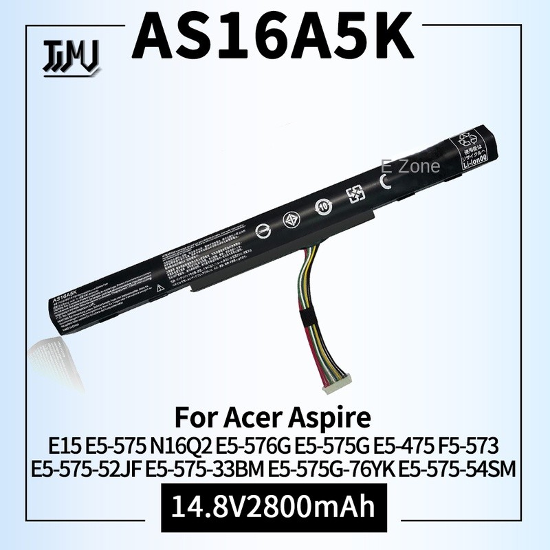 AS16A5K AS16A8K 4ICR19/66 Battery for Acer Aspire E15 E5-575 N16Q2 E5-576G E5-575G E5-475 F5-573 E5-