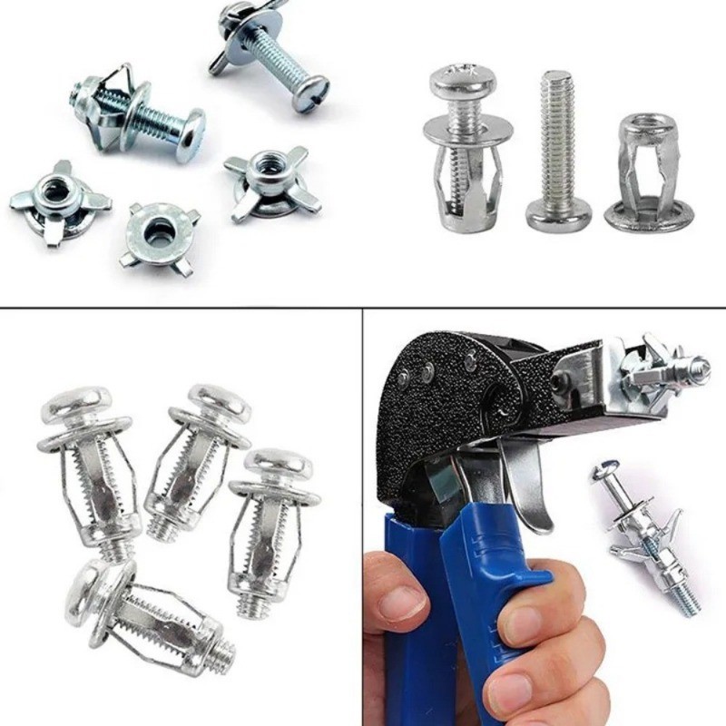 4 ชิ้น M4 M5 M6 M8 กลีบ Rivet ล็อคถั่วสกรูป้ายทะเบียนคงที่สําหรับรถยนต์รถสกรูเหล็กผิวโลหะสกรูแจ็คถั่ว