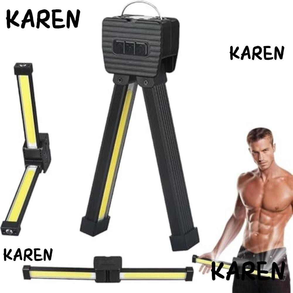 ไฟฉาย KAREN 7th Gear Dimming LED Gym Lamp คุณภาพสูงพร้อมตะขอแขวนแม่เหล็กดูดรุ่น 180 องศาโคมไฟยาพับ