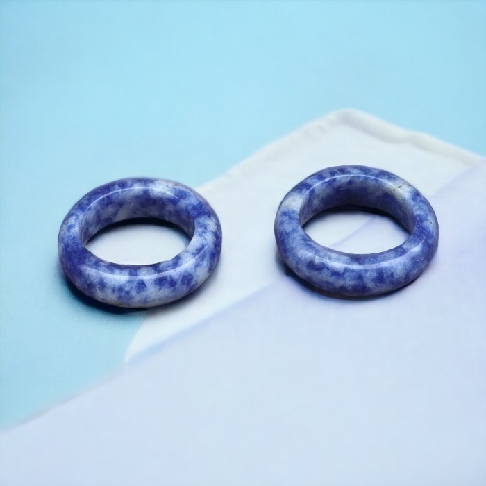 แหวนหินธรรมชาติเคลือบ Sodalite Lazuli