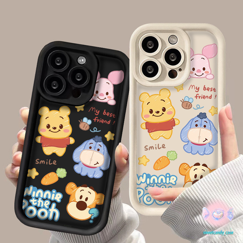 [จัดส่งในพื้นที่] เคสโทรศัพท์ Winnie the Pooh emery เข้ากันได้กับ iPhone 11 12 13 14 15 Pro MAX X XS XR XS 6 7 8 Plus