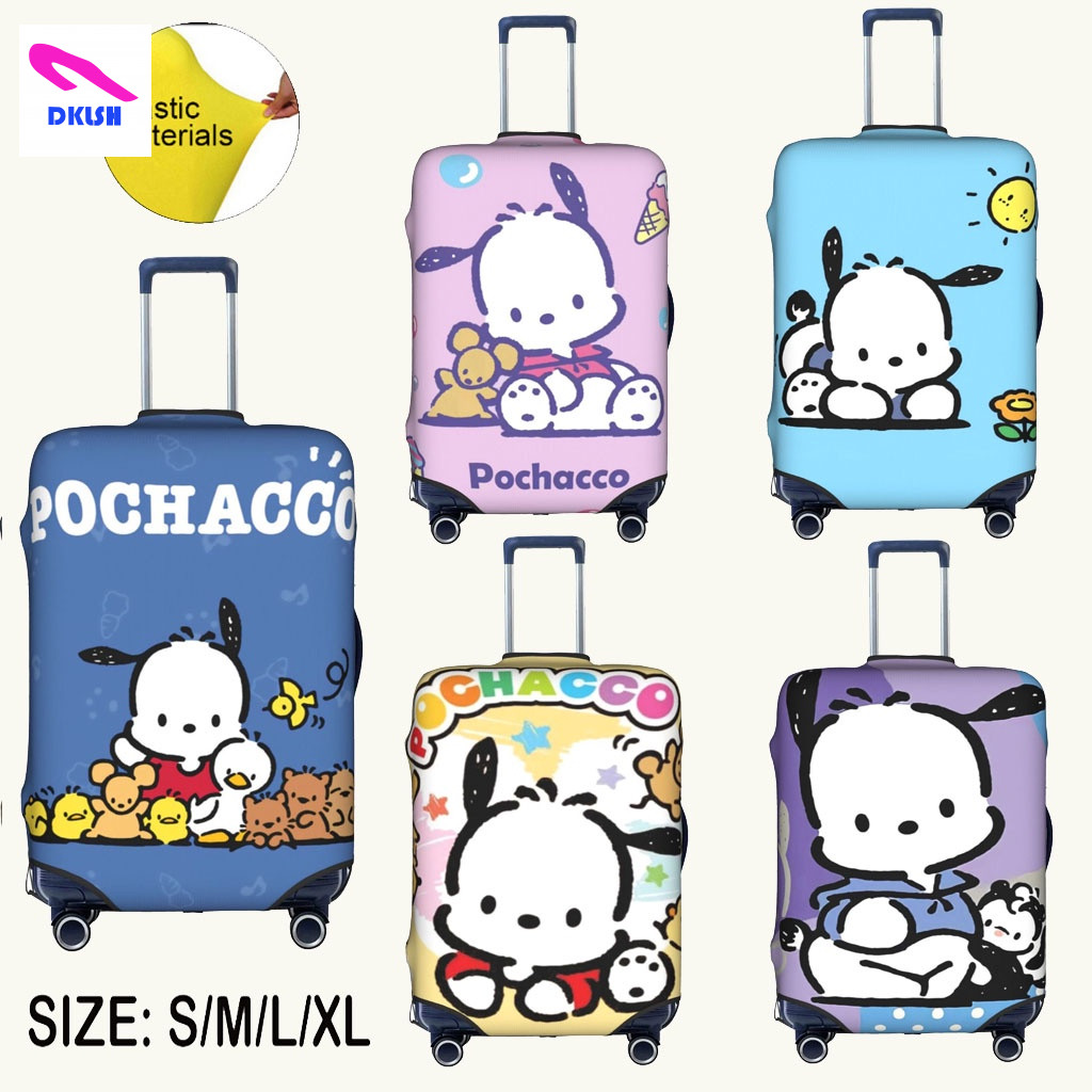【พร้อมส่ง】Sanrio Pochacco ผ้าคลุมกระเป๋าเดินทาง ป้องกันรอยขีดข่วน ซักล้างได้ สําหรับกระเป๋าเดินทาง 18-32 นิ้ว