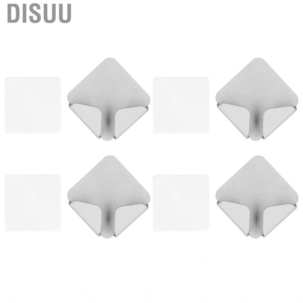 Disuu 4Pcs No‑Punch Power Plug Holder Wall‑Mounted Cable Organizer Rack Brack ZI