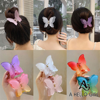 กิ๊บติดผมปูสองชั้นขนาดใหญ่รูปผีเสื้อสไตล์เกาหลีหรูหรา