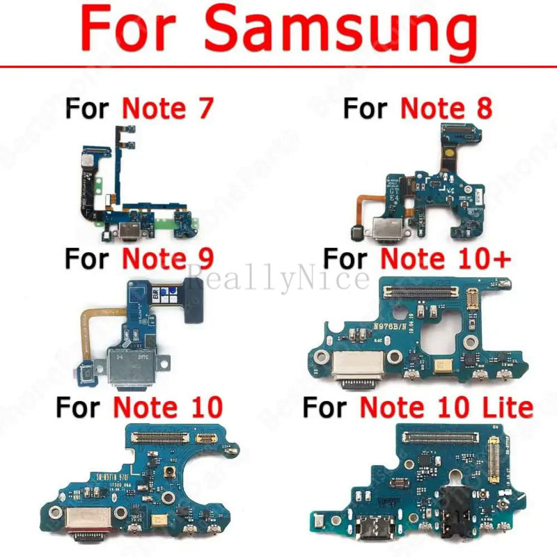 พอร์ตชาร์จ Usb บอร์ดเชื่อมต่อสายเคเบิลอ่อน สําหรับ Samsung Galaxy Note 7 8 9 10 Plus Lite N950 N960 N970