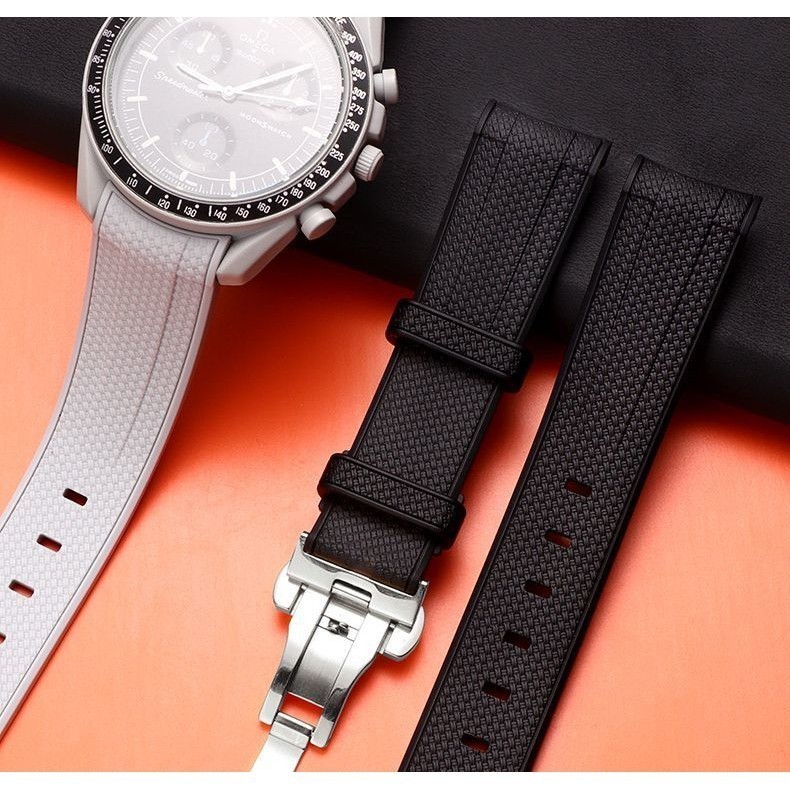 Omega สายนาฬิกาข้อมือ สายซิลิโคน Speedmaster SWATCH สายนาฬิกายาง