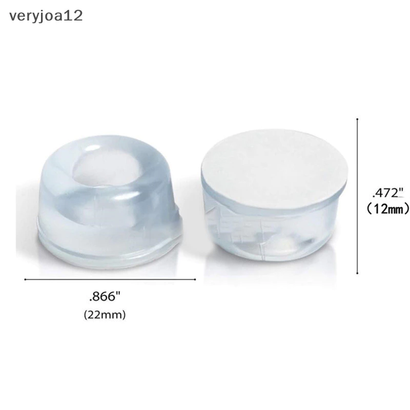 [Veryjoa] ยางซิลิโคนใส มีกาวในตัว สําหรับติดกันชนตู้เสื้อผ้า 12 ชิ้น