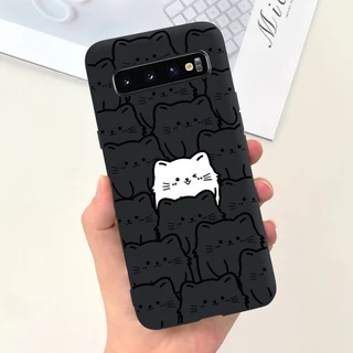 สําหรับ Samsung Galaxy S10 S10 + แมวน่ารัก ไดโนเสาร์ นักบินอวกาศ เคสการ์ตูน Samsung S 10 S10 Plus เคสโทรศัพท์ ซิลิโคน TPU นิ่ม