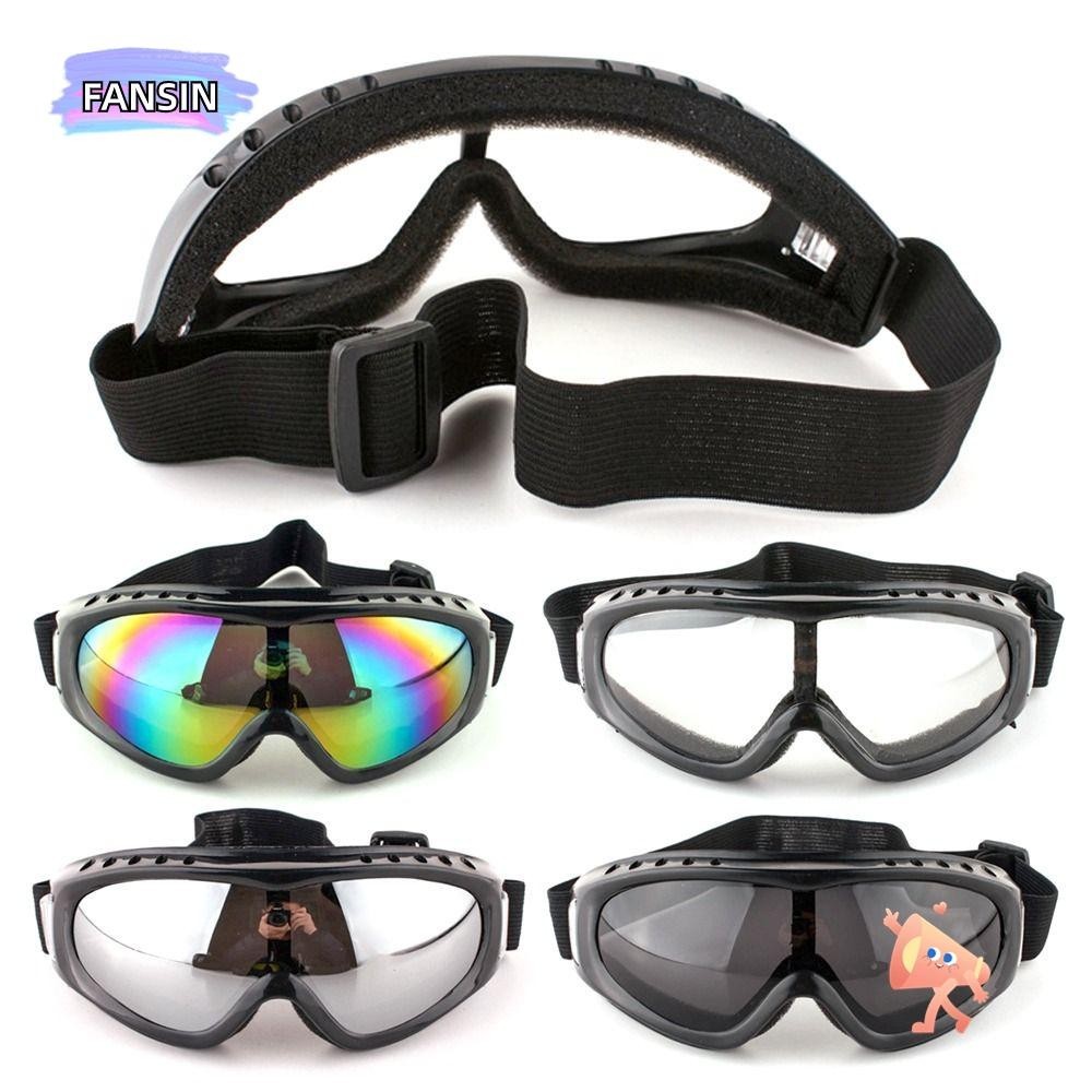 Fansin แว่นตาเล่นสกี ป้องกันลม สําหรับเด็ก เล่นกีฬากลางแจ้ง ฤดูหนาว กันลม กรอบเลนส์ Moto ขี่จักรยาน
