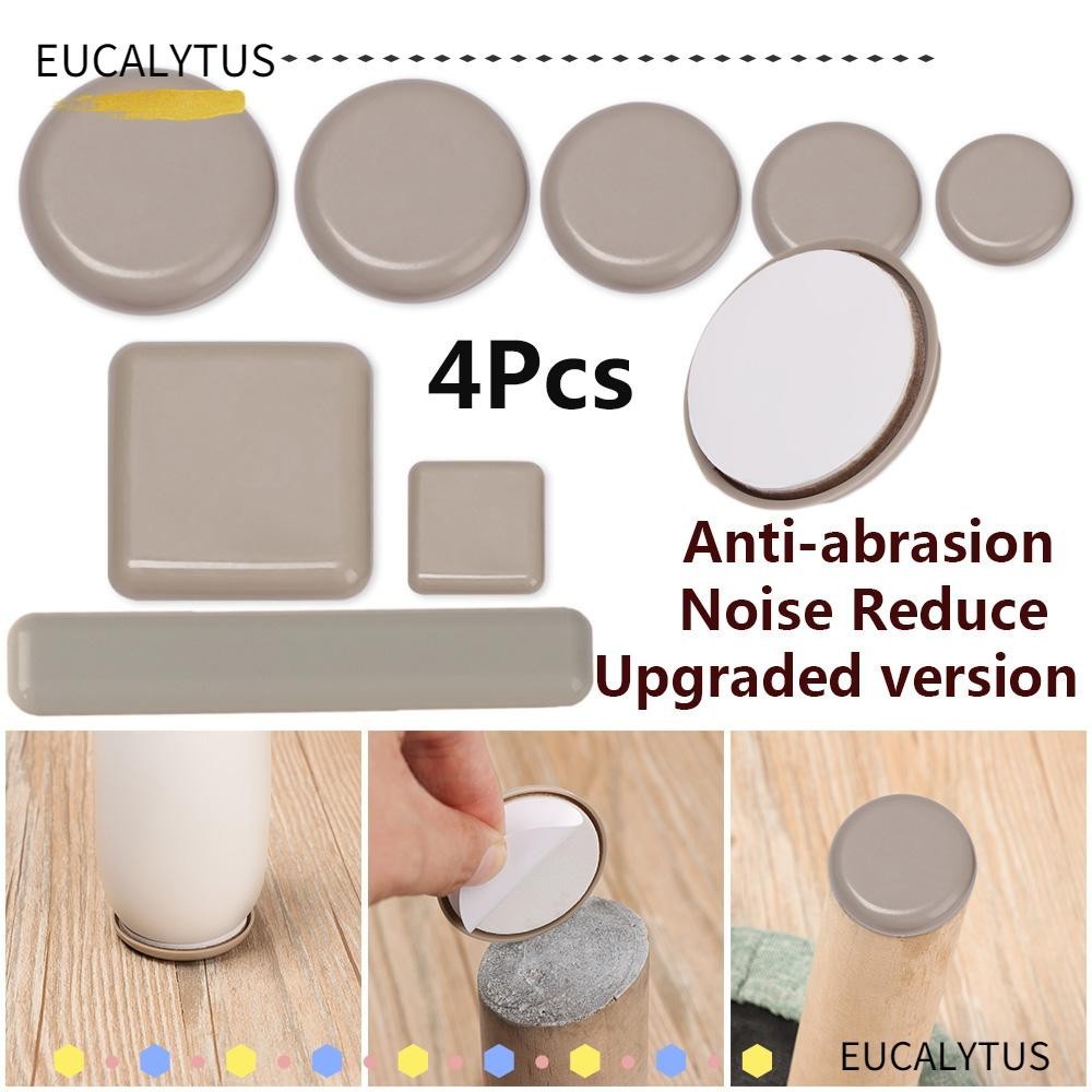 Eutus แผ่นสไลด์ขาเฟอร์นิเจอร์ แบบหนา มีกาวในตัว เคลื่อนย้ายง่าย ทนต่อการสึกหรอ สําหรับเก้าอี้ โซฟา โต๊ะ 4 ชิ้น